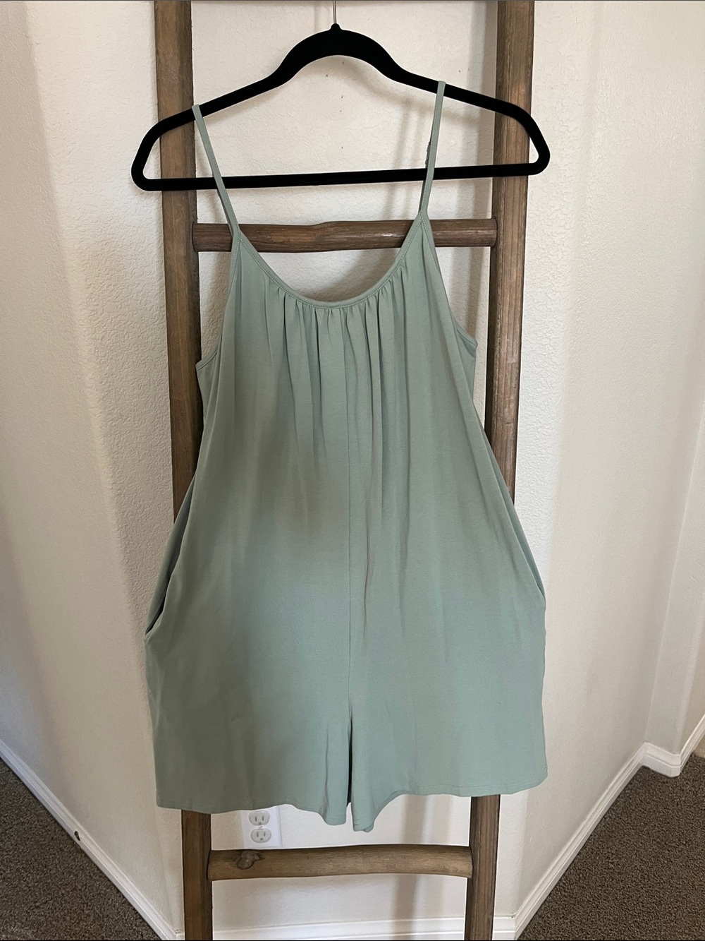Sage Green Women's Spaghetti Strap Romper